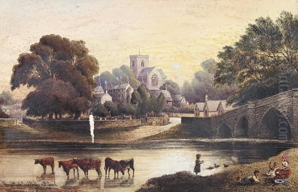 The Cathedral And Bridge Of St. Asaph - view 1