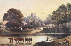 The Cathedral And Bridge Of St. Asaph by Joseph Josiah Dodd