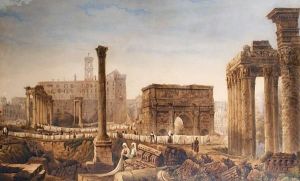 Washerwomen At The Roman Forum by Joseph Josiah Dodd