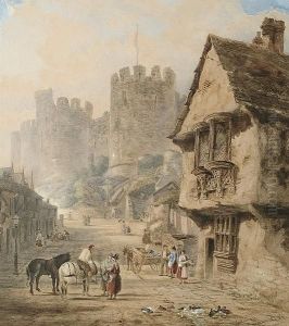 Old College And Entrance To Conway Castle by Joseph Josiah Dodd
