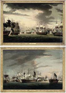 The Battle Of The Saintes by Robert Dodd
