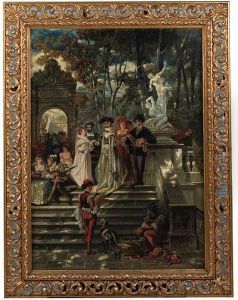An Italian Renaissance Garden Party by Karl Emil I Doepler