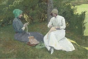 The Young Seamstresses by Emile Doepler Jnr