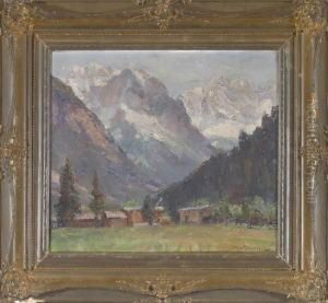 Partie Am Oytalhaus Mit Schneck Und Grosem Wilden by Max Doerner