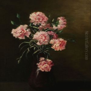 Still Life With Pink Carnations by Augusta Dohlmann