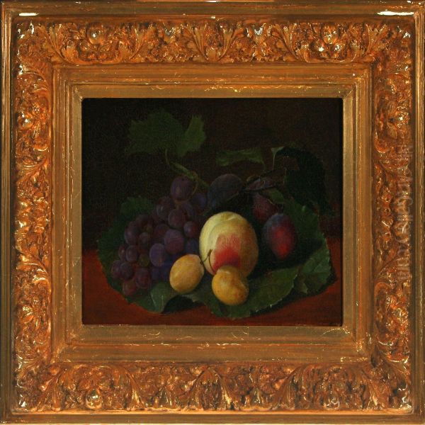 Still Life With Fruit On A Leaf - view 1