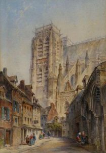 Figures In A Street Scene, Abbeville