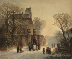 Winterlandschaft Mit Figurenstaffage