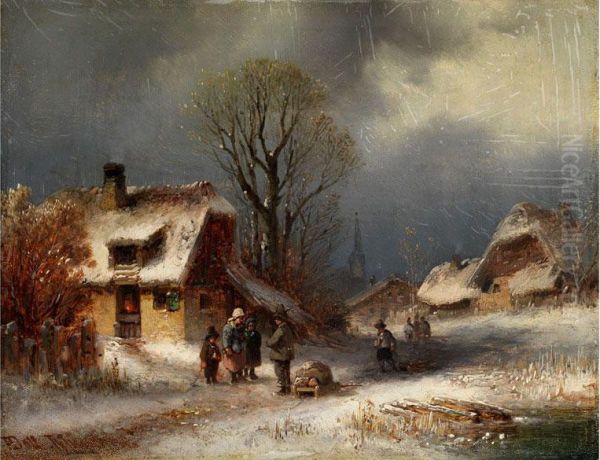 Winterliche Dorfszene - view 1