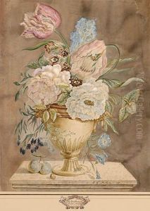 Still-life Of Flowers by J.G. Dolleman