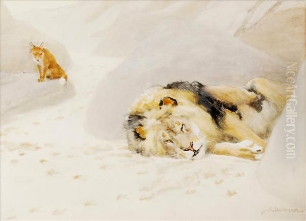 Fox Andslumbering Lion - view 1