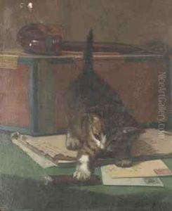 A Mischievous Kitten by John Henry Dolph