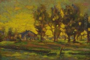 Paisaje Con Masia by Melchor Domenge Y Antiga