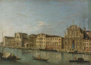 Views Of The Grand Canal, Venice by Apollonio Domenichini