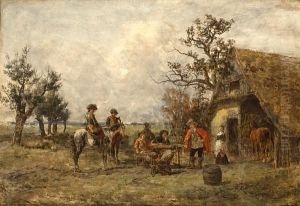 The Halt At The Inn by Jose Domingo Munoz