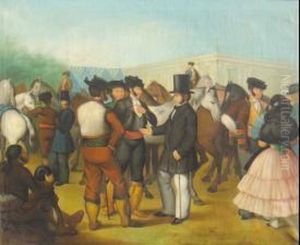 Scene De Marche by Joaquin Dominguez Becquer
