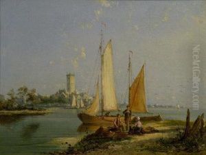 Fishing Boats Zuyderzee by William Raymond Dommersen