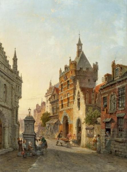 Strassenszene In Einer Niederlandischen Stadt (nijmegen?) - view 1