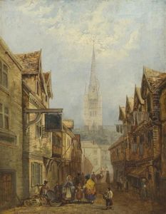 Antwerp Street by Pieter Cornelis Dommershuijzen