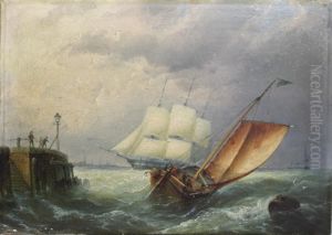 Dutch Harbor Scene by Pieter Cornelis Dommershuijzen