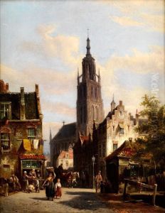 Hollandische Stadtansicht by Pieter Cornelis Dommershuijzen