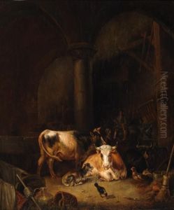 Stable With Cows by Anthonie Franciscus Dona