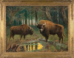 Bisons by Ermenegildo Carlo Donadini