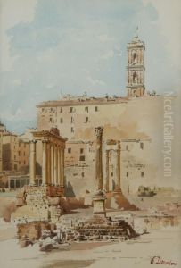 Veduta Del Foro Romano Con Il Palazzo Senatorio by Stefano Donadoni
