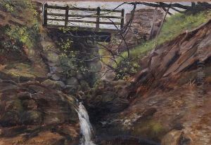 Bridge Over A Mountain Stream by John Milne Donald