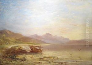 Barca De Pesca A La Orilla De Un Lago by John Milne Donald