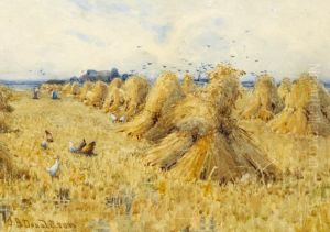 Harvest Time Near Aintree by J B Donaldson