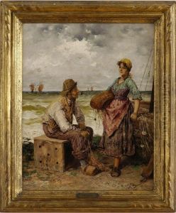 Fisherman And Maiden by Frederick Reginald Donat