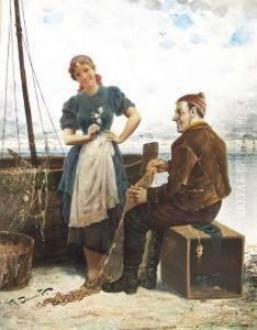 Bretonisches Fischerpaar by Frederick Reginald Donat