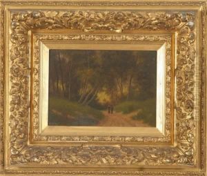Two Figures On Path To The Forest by M. Donat