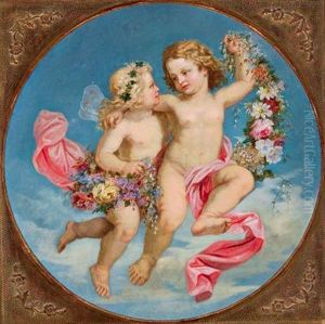 Putti Mit Blumengirlanden Putti Mit Blumengirlanden