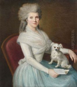 Portrait D'une Jeune Femme Tenant