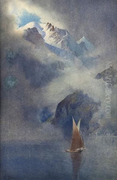 Alpine Lake Scene - view 1