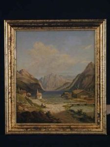 Gebirgssee Mit Kapelle