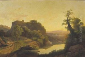 Paesaggio Con Personaggi by Emilio Donnini