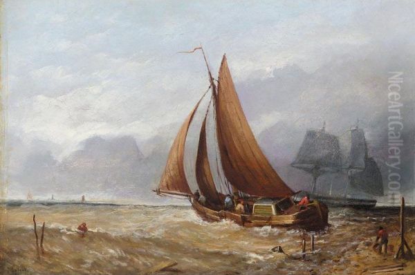 Sailing Boat Off The Beach - view 1