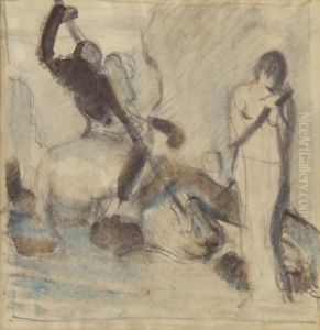Entwurfskizze Zu "befreiung" 1906 by Numa Donze
