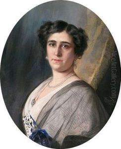 Retrato De Dama Con Collar De Perlas