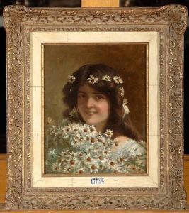 Jeune Fille Aux Marguerites