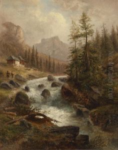 "scene From The Styrian Alps by Joseph Dore