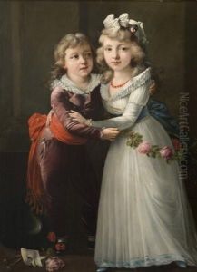 Deux Enfants Avant Le Bal by Joseph Dorffmeister