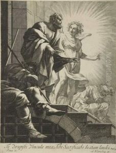 Die Befreiung Des Hl. Petrus Aus Dem Gefangnis. by Michel Dorigny