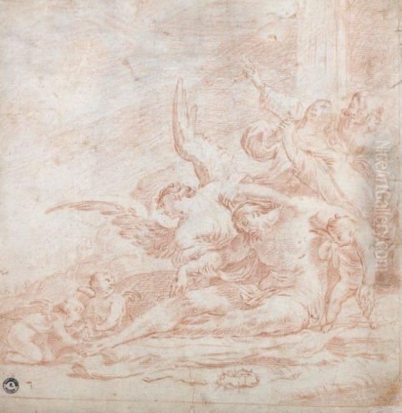 Le Christ Mort Au Pied De La Croix Sanguine - view 1
