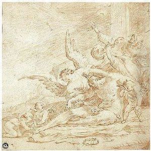 Christ At The Foot Of The Cross by Michel Dorigny