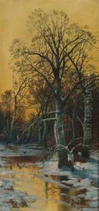 Zwei Romantische Landschaften: Herbst Und Winter by C. Dorlitt