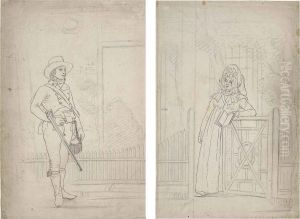 A Gentleman With A Gun At The Entrance To A House